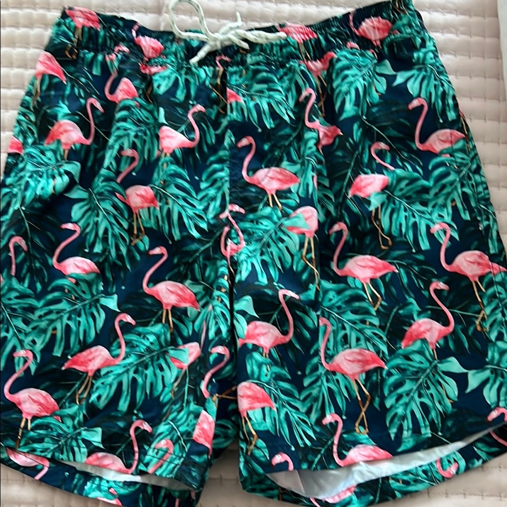 Men’s Tropical Flamingo Swim Shorts M